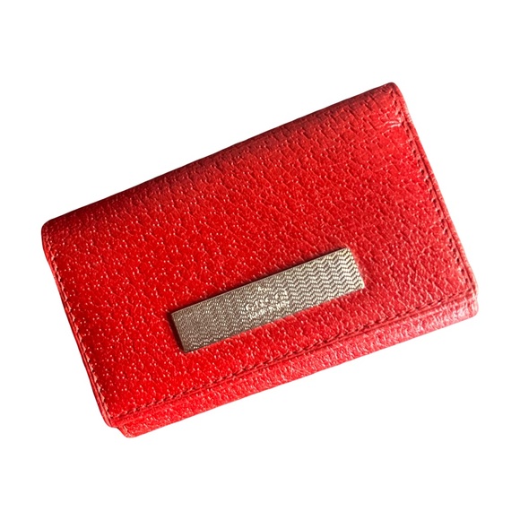 Gucci Handbags - ❌sold❌GUCCI GG Key Ring Case Red Leather Authentic box ribbon dustbag NO CALLOU